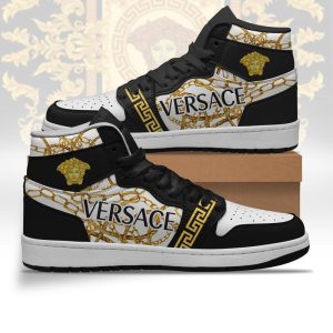 Gianni Versa.ce black high air jordan sneakers hot 2025  M0602025
