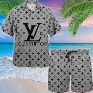 LV Grey Luxury Brand Fashion Hawaii Set For Men TH3200200