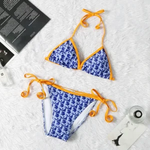 DIOR Monogram Blue & Yellow Bikini 2 Pc Set M0301021