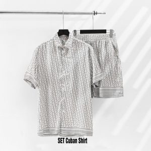 2025 Dior Combo Short Sleeve Button Shirt and Short for men - DN9080509