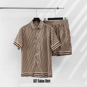 2025 Dior Combo Short Sleeve Button Shirt and Short for men - DN9080510