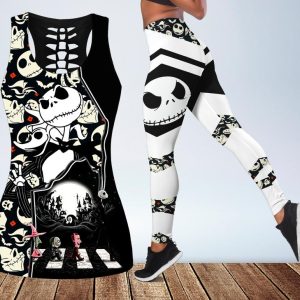 Jack skellington tank top leggings sport clothing clothes outfit gym for women hot 2025-PM00301