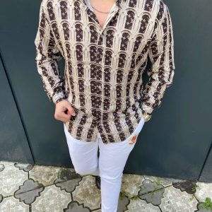 LIMITED 2025 LV LONG SLEEVE BUTTON SHIRT - LILL1042