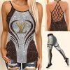 Louis vuitton brown tank top leggings lv luxury clothing clothes outfit gym for women 2025-PM00251