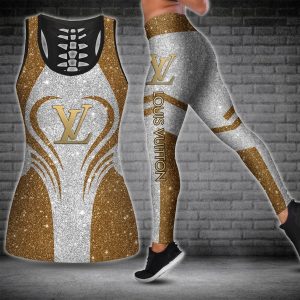 Louis vuitton yellow tank top leggings lv luxury clothing clothes outfit gym for women hot 2025-PM00265