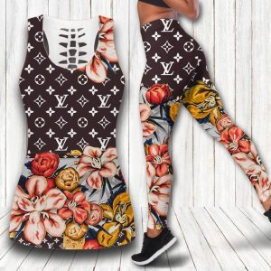 Louis Vuitton hublot tank top leggings luxury brand clothing clothes outfit gym for women hot 2025 - Max07677