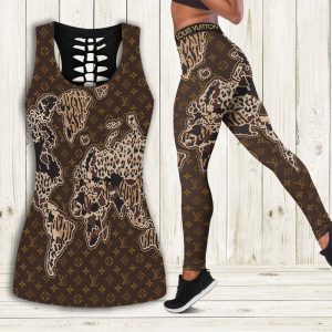 Louis Vuitton hublot tank top leggings luxury brand clothing clothes outfit gym for women hot 2025 - Max07680