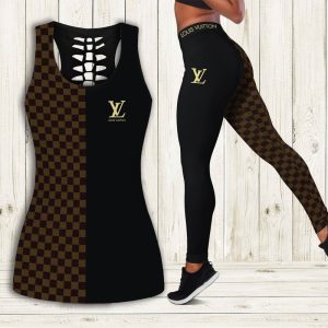 Louis Vuitton hublot tank top leggings luxury brand clothing clothes outfit gym for women hot 2025 - Max07681