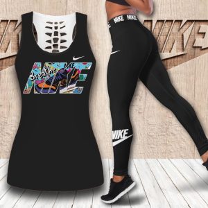 Nike black tank top leggings sport clothing clothes outfit gym for women hot 2025-PM00268