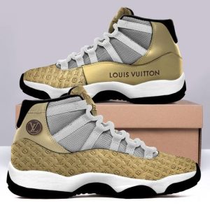 Louis vutton Gold Air Jordan 11 Sneakers Shoes Hot 2025 Gifts For Men Women PEA1027