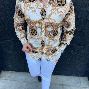 Limited Versa.ce Long Sleeve Button Shirt for Men Hot 2025 LIV1063