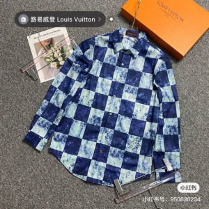 Limited LV Long Sleeve Button Shirt for Men Hot 2025 LTV1037