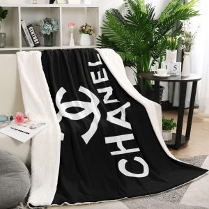 Chanel Black Classic Fashion Luxury Brand Premium Blanket Fleece Home Decor LVT00215
