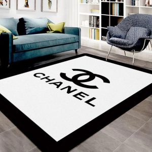 Chanel White Luxury Area Rug For Living Room Bedroom Carpet Home Decor  LVT00389