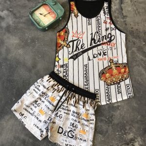 Combo D&G Tank top and short pants hot brand for summer hot 2025 PEA400005