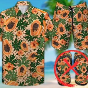 Louis Vuitton Combo Hawaii Shirt, Shorts Hot Trend 2025 - DN9180291
