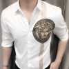 Limited Versa.ce Long Sleeve Button Shirt for Men Hot 2025 LIV1087