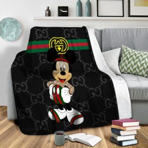 Gucci Mickey Fashion Luxury Brand Premium Blanket Fleece Home Decor LVT00255