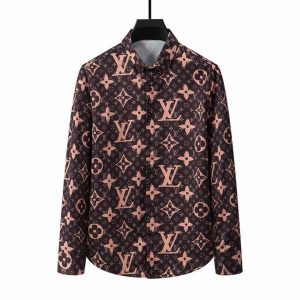 Limited LV Long Sleeve Button Shirt for Men Hot 2025 LV2815S