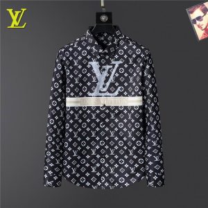 Limited LV Long Sleeve Button Shirt for Men Hot 2025 LV2819S