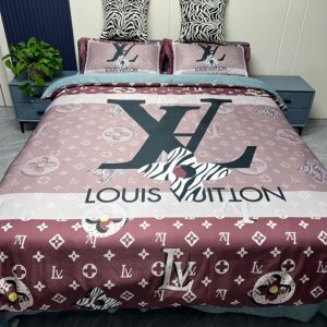 Louis Vuitton Blue Monogram Luxury Brand Bedding Set LVT00461