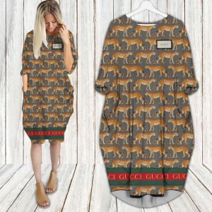 Gucci batwing pocket dress luxury brand clothing clothes outfit for women - Max07946
