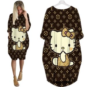 LV Hot Limited Batwing Pocket Dress For Women 2025 Max07969