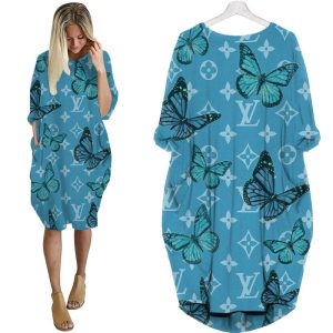 Louis Vuitton batwing pocket dress luxury brand clothing clothes outfit for women - Max07971