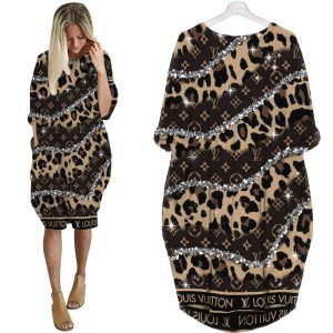 LV Hot Limited Batwing Pocket Dress For Women 2025 Max07979