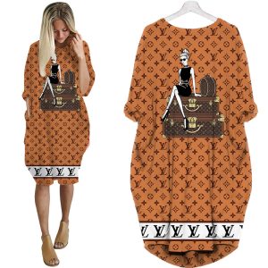 Louis Vuitton batwing pocket dress luxury brand clothing clothes outfit for women-Max07990