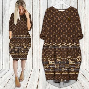 Louis Vuitton batwing pocket dress luxury brand clothing clothes outfit for women - Max07992
