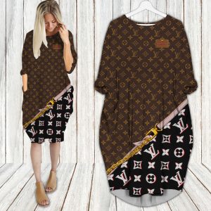 Louis Vuitton batwing pocket dress luxury brand clothing clothes outfit for women - Max08003