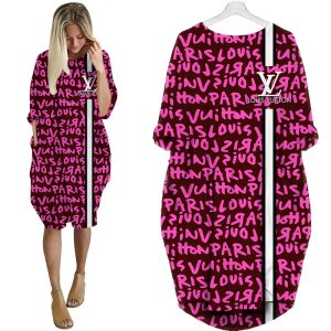 LV Hot Limited Batwing Pocket Dress For Women 2025 Max08007