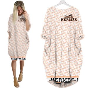 Hermes batwing pocket dress luxury brand clothing clothes outfit for women-Max08033