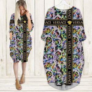 Versace batwing pocket dress luxury brand clothing clothes outfit for women-Max08315