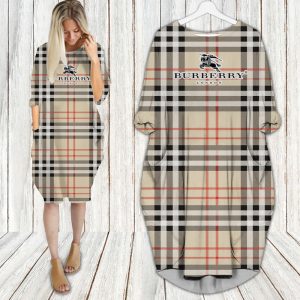 Buberry batwing pocket dress luxury brand clothing clothes outfit for women-Max08454