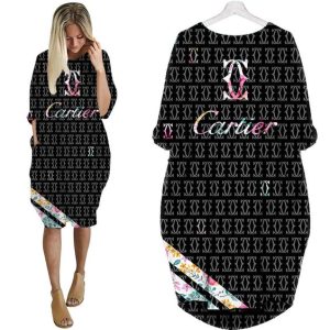 Batwing pocket dress luxury brand clothing clothes outfit for women-Max08731