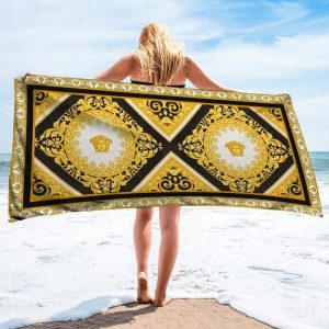 Versace Soft Cotton Bath Large Beach Towel Hot 2025 Item Fashion - Max09515
