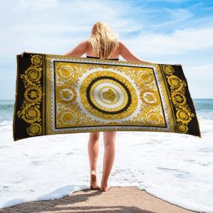 Versace Soft Cotton Bath Large Beach Towel Hot 2025 Item Fashion - Max09524