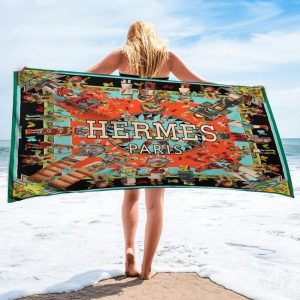 Hermes  Soft Cotton Bath Large Beach Towel Hot 2025 Item Fashion - Max09536