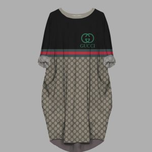 Gucci batwing pocket dress luxury brand clothing clothes outfit for women -Min00157