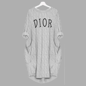 Dior batwing pocket dress luxury brand clothing clothes outfit for women - Min00310