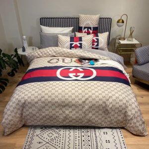 Gucci Premium Fashion Limited Luxury Brand Bedding Set Home Decor - Min00404