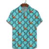 GC animal blue luxury brand fashion hawaii shirt for men PEA31253