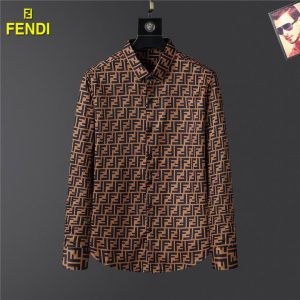 Limited Fendi Long Sleeve Button Shirt for Men Hot 2025 TH3200117