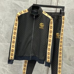 Limited Stand Collar Jacket + Sweatpants GC Luxury Brand Unisex Hot Gift PEA32025