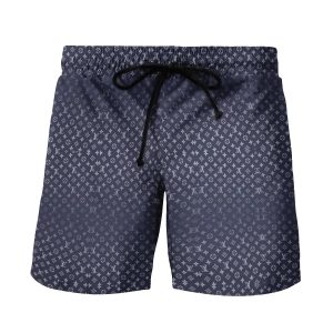 LV navy white logo pattern Beach Shorts Swim Trunks Hot 2025 PEA400023