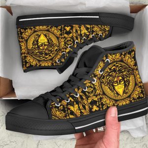Gianni Versa.ce Black Gold High Top Shoes Sneakers Hot 2025 For Men Women PEA5001