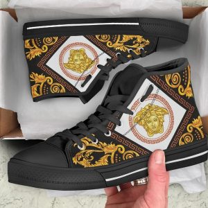 Gianni Versa.ce Black High Top Shoes Sneakers Hot 2025 For Men Women PEA5006