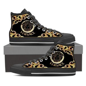 Gianni Versa.ce Gold Black High Top Shoes Sneakers Hot 2025 For Men Women PEA5010
